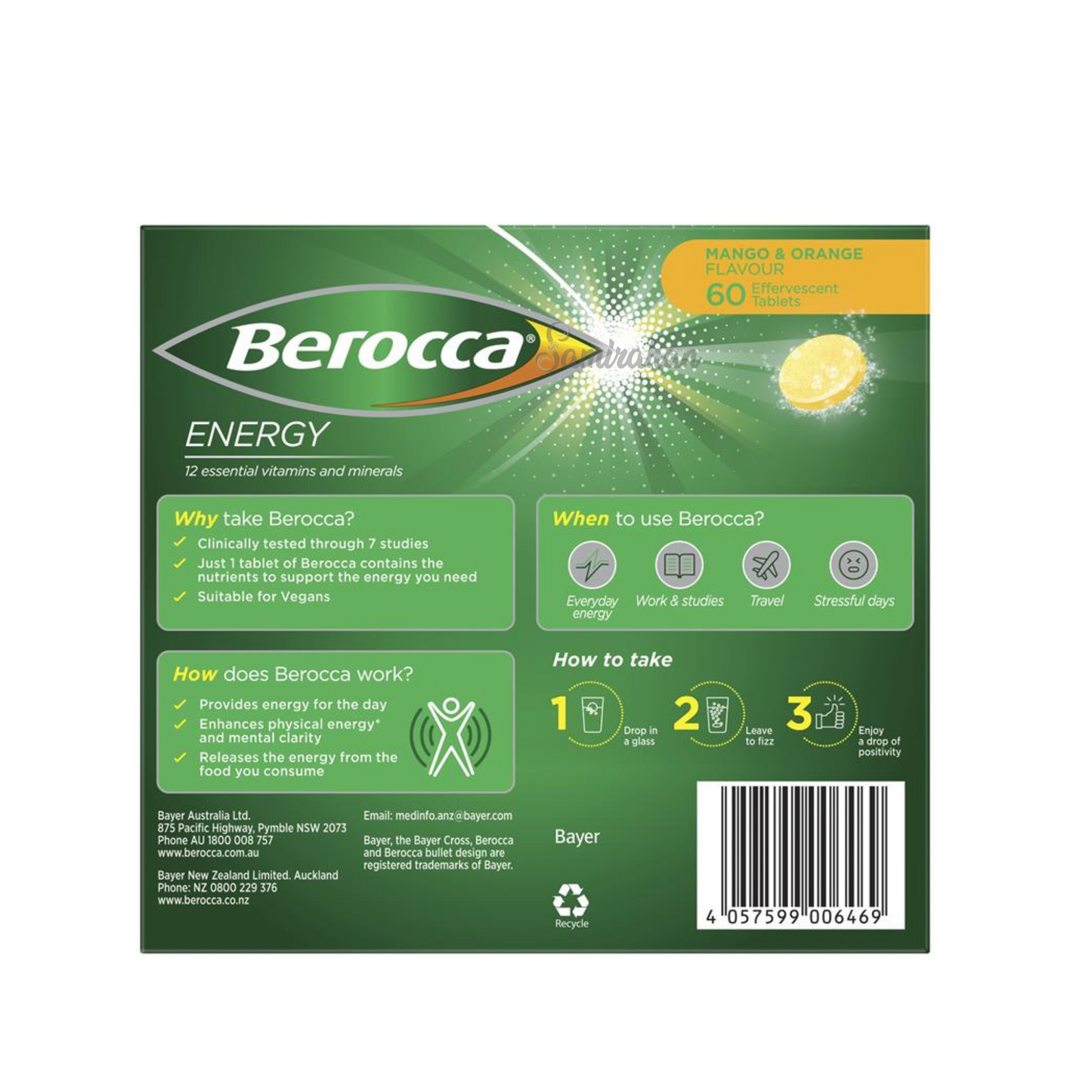 Berocca Energy Vitamin B & C Effervescent Multivitamin Drink Mango immunity strength Best genuine premium quality absorption zinc calcium import low price in BD