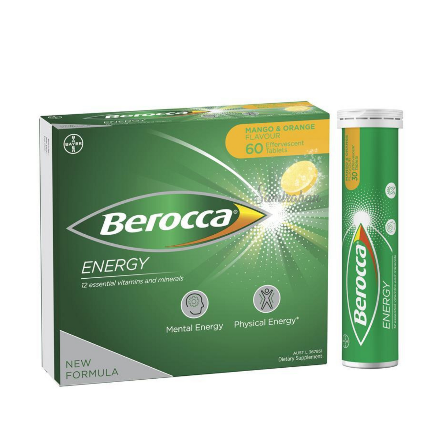 Berocca Energy Vitamin B & C Effervescent Multivitamin Drink Mango immunity strength Best genuine premium quality absorption zinc calcium import low price in BD