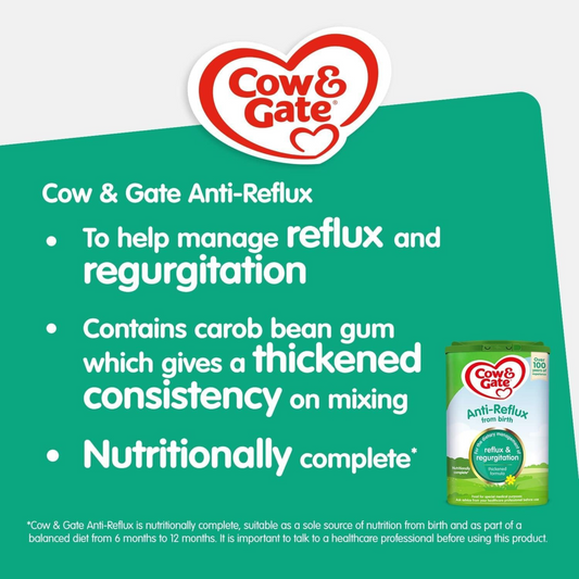 Cow & Gate Anti-Reflux vomiting Baby milk Formula nutrition Powder Birth to 12 months best imported genuine authentic UK British premium feeding low price in BD