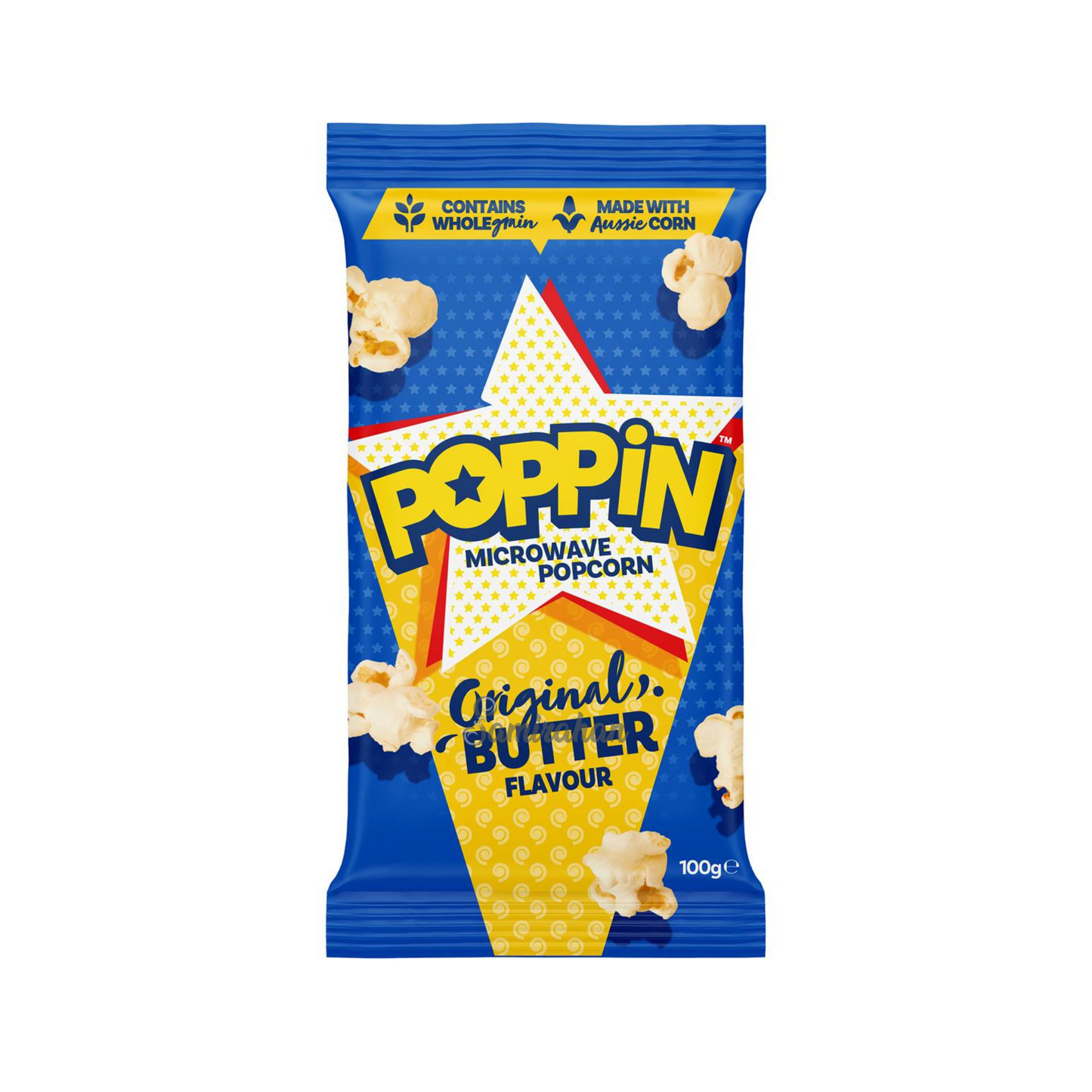 Poppin Microwave Popcorn Original Butter flavour Australian  Grain tasty snack family Best import genuine authentic organic food healthy premium low price in bd
