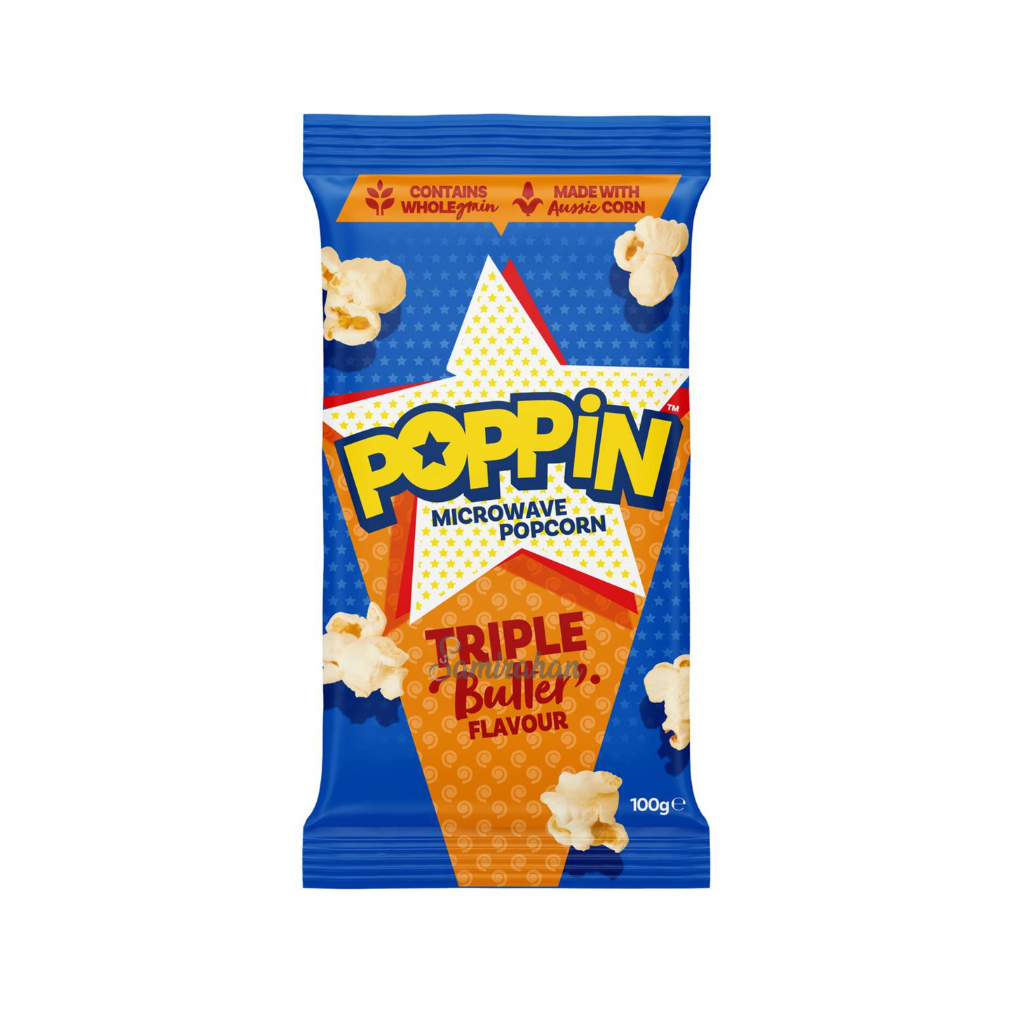 Poppin Microwave Popcorn Triple Butter grown sweet salty natural Australia Grain snack family Best import authentic organic food healthy premium low price in bd