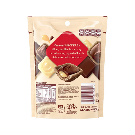 Pods Snickers Chocolate Snack & Share Party Bag treat delicious caramel crispy wafer Halal Best import authentic Australia choco candy sweet low price in Dhaka