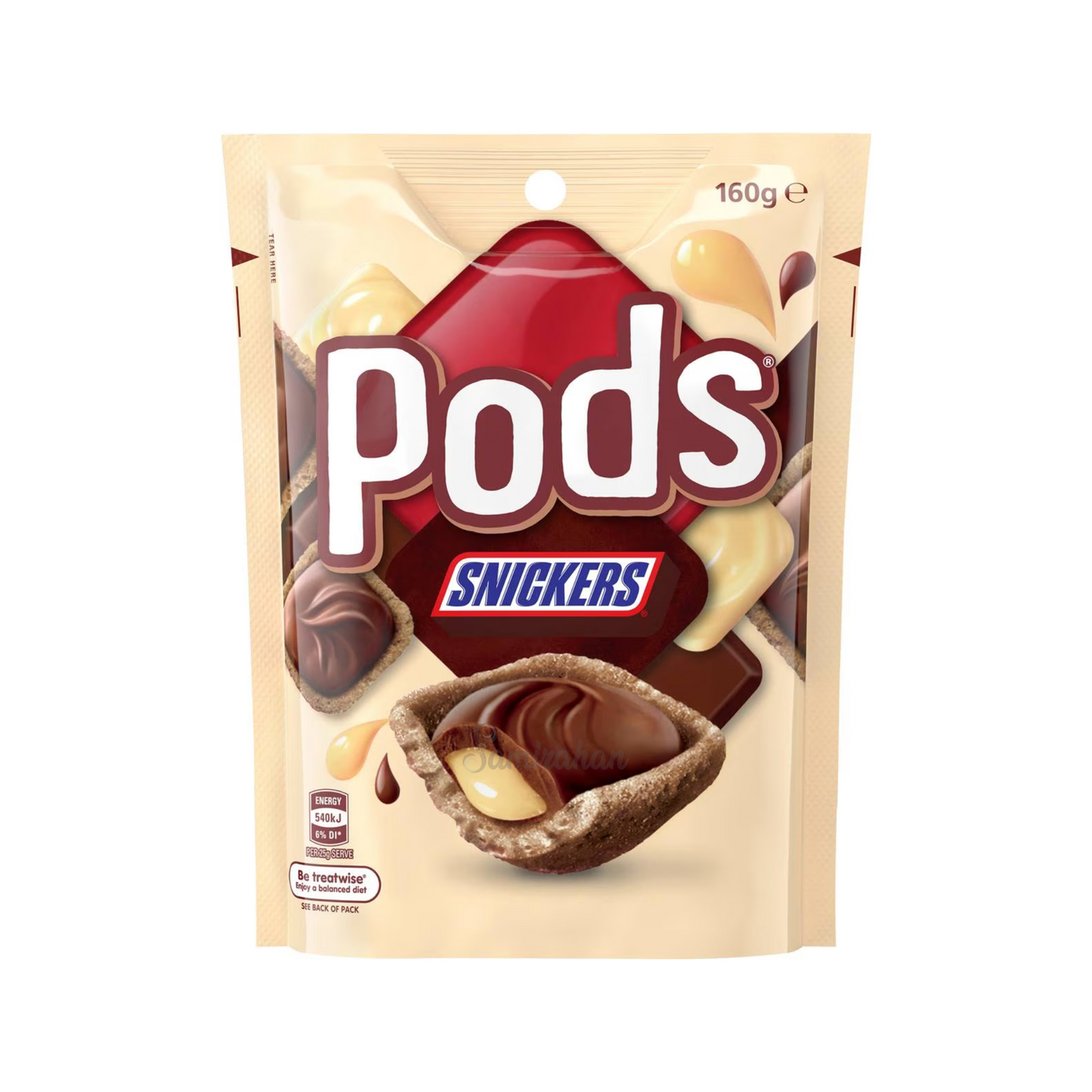 Pods Snickers Chocolate Snack & Share Party Bag treat delicious caramel crispy wafer Halal Best import authentic Australia choco candy sweet low price in Dhaka