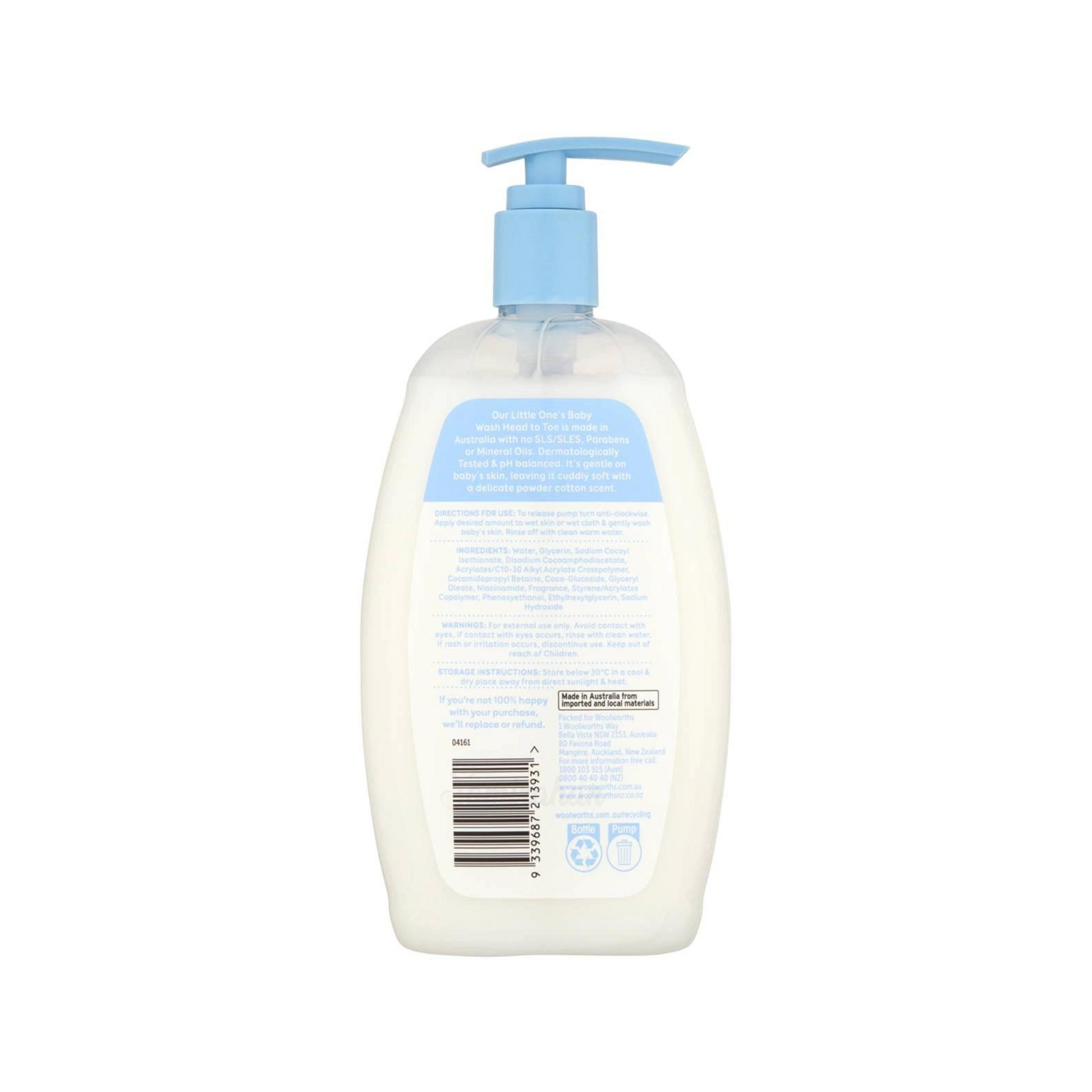 Little One's Baby Wash Head Toe soap bathing shampoo conditioner body all one Australia  pH balanced gentle skin Best import foreign face hair low price in BD