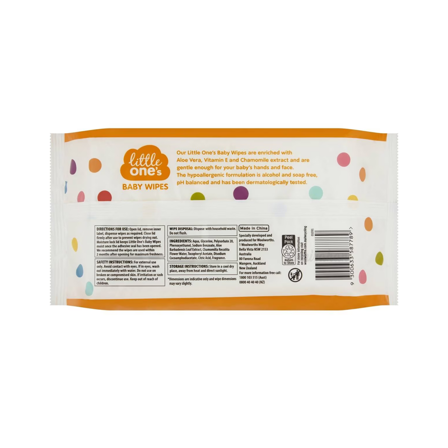 Little One's hands face Baby Wipes Scented Aloe Vera Vitamin E moisture Rash clean care pH dermatologically Best import soft genuine Australia low price in bd