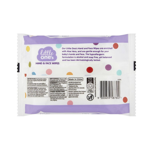 Little One's Hand Face Baby Wipes enriched Aloe Vera Vitamin E Chamomile extract gentle dermatologically tested Best imported Australian foreign low price in bd