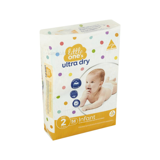 Little One's Size 2 Ultra Dry Nappies are suitable boy & girl carry easy dispense tie-up handles odour Best imported Australia baby diaper disposal bag in BD