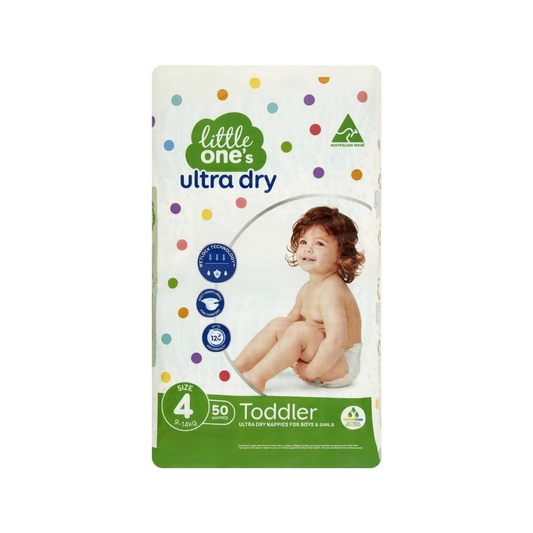Little One's Size 4 Ultra Dry Nappies suitable boy girl toddlers 9-14kg carry easy dispense tie-up handles Best import Australia baby diaper disposal bag in BD