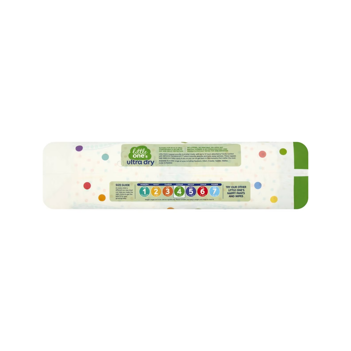 Little One's Size 4 Ultra Dry Nappies suitable boy girl toddlers 9-14kg carry easy dispense tie-up handles Best import Australia baby diaper disposal bag in BD