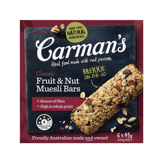 Carman's Classic Fruit & Nut Muesli Bars peanuts delicious crunchy creamy Halal sweet Gluten free Best authentic Australia healthy nutrition low price in Dhaka