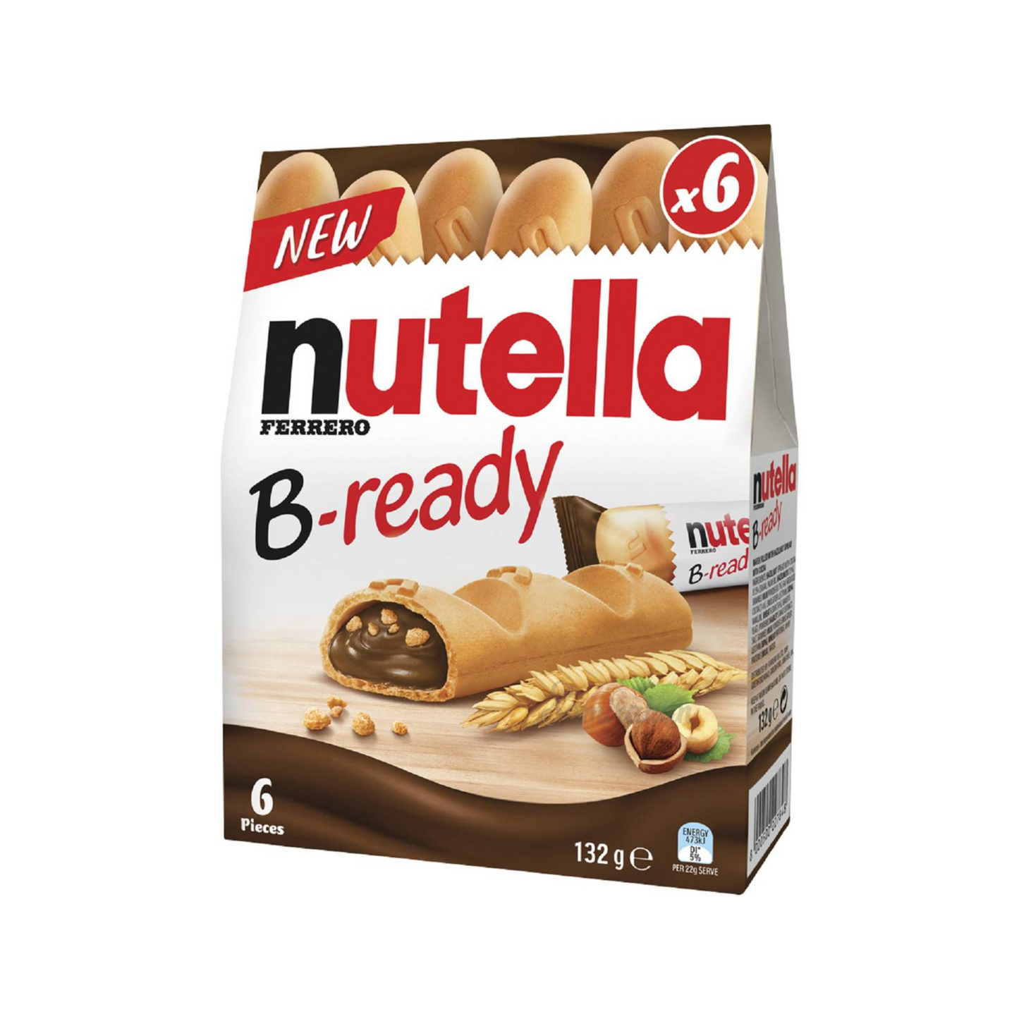 Nutella B-ready Biscuit is a crunchy wafer biscuit filled with delicious Nutella. Love Nutella? Here it is in a bar! The perfect way to bring a smile to your snack break. No artificial colour or preservatives. Halal & Vegetarian suitable. Best imported foreign real snack chocolate cocoa price in Dhaka Bangladesh.