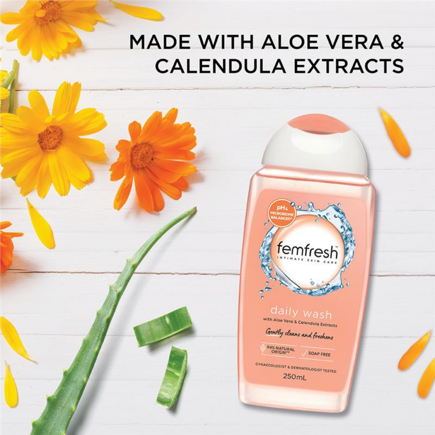 Femfresh Soap Free Daily Wash gently cleans the skin in your intimate area & leaves you feeling fresh & confident. It is soap free. Suitable for use during period. Gynaecologist & dermatologist tested. Best genuine real foreign imported Australian Aussie premium brand feminine care hygiene price in Dhaka Bangladesh.