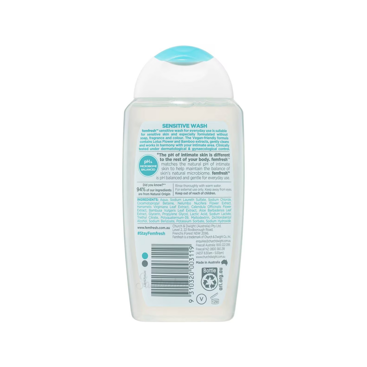 Femfresh Soap Free Sensitive Wash clean Betaine refresh Best import Australia genuine authentic premium acne germ soap protect organic low price in Dhaka BD