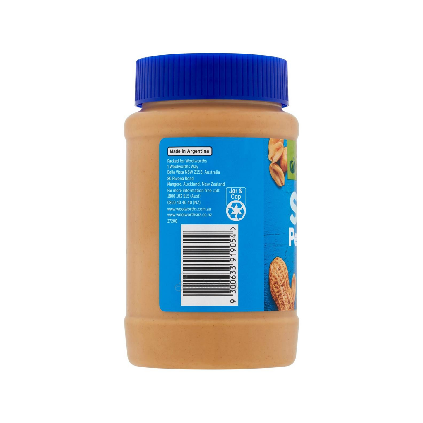 Woolies Smooth Peanut Butter Spread (Australia) 500g