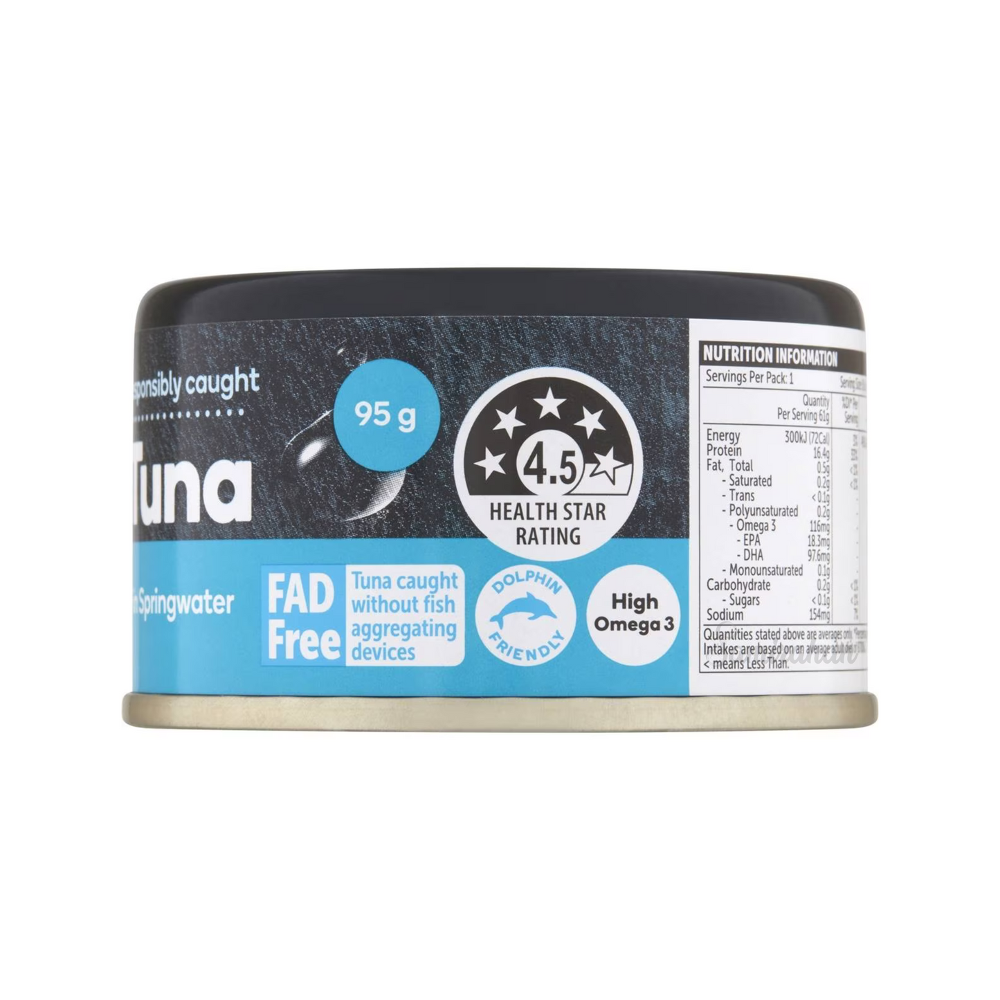 Woolies Tuna in Springwater is wild caught tuna high in Omega 3 & has an Australian Health Star Rating of 4.5. No artificial colors, flavours or preservatives. Best cheap genuine imported foreign Australian Thai canned tuna Aussie seafood health food cooking fish can safe to eat healthy price in Dhaka Bangladesh.