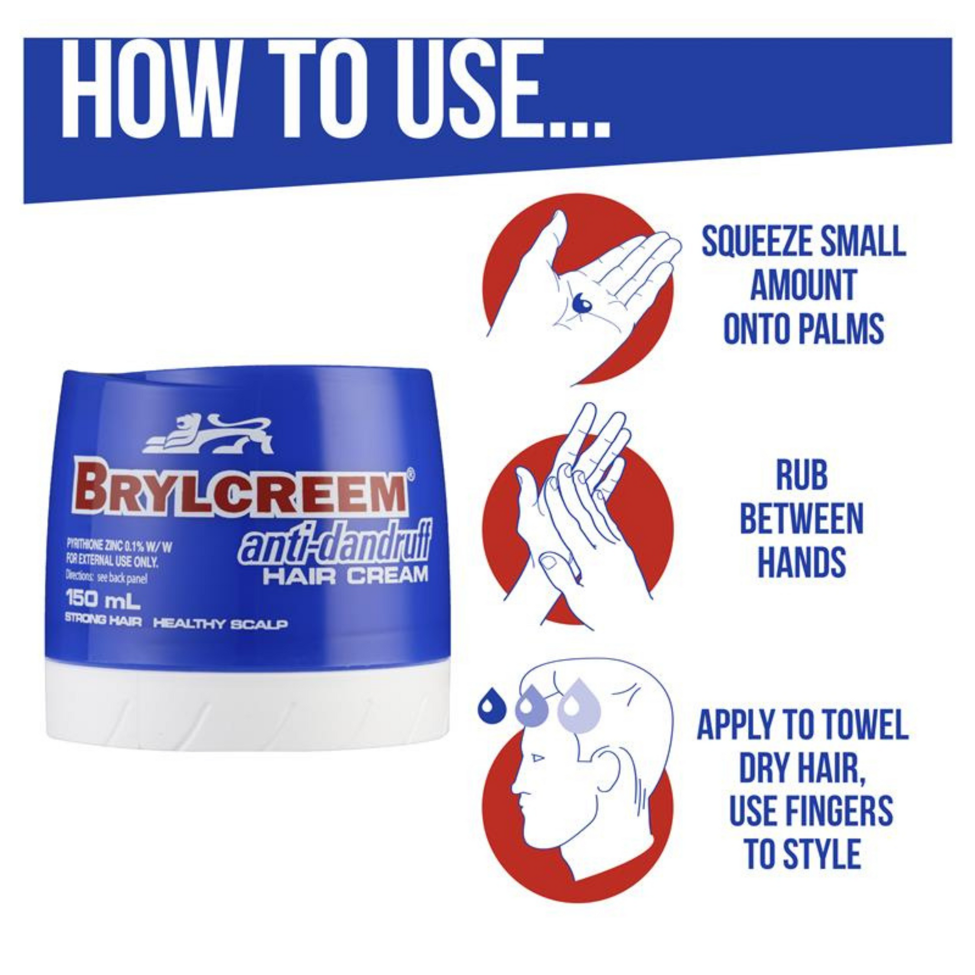 Brylcreem Hair Cream Anti-Dandruff shines conditions strong Best import safe Australia best authentic soft men styling gel wax Hold Matte Look low price in bd