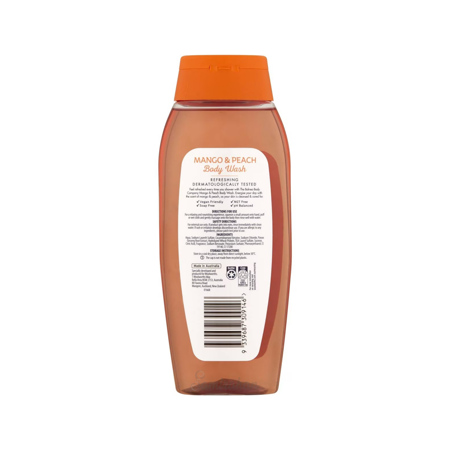 Balnea Mango & Peach Body Wash Vegan Best import authentic Australian premium brand skincare bathing soft natural beauty moisturizer soap free low price in BD