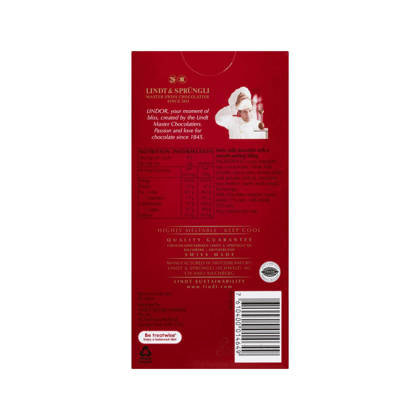Lindt Lindor Milk Chocolate - melt away into a moment of bliss with these irresistibly smooth milk chocolate pieces. Irresistibly smooth Milk Chocolate with a smooth melting filling. Halal suitable. Best imported foreign Swiss Australian genuine premium luxury chocolate delicious gift idea price in Dhaka Bangladesh.