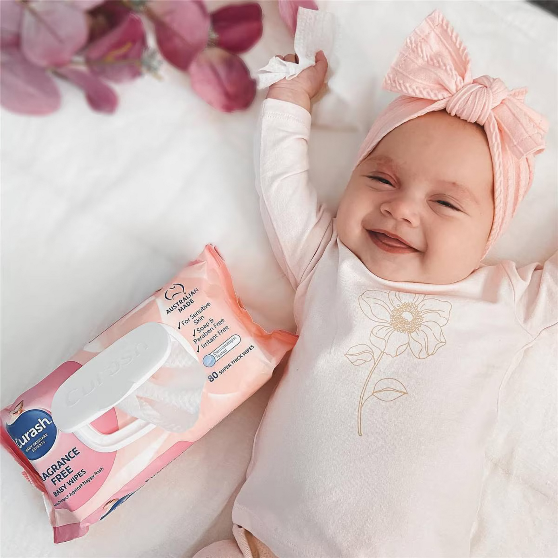 Curash Baby Wipes Fragrance Irritant free Vitamin E moisture Rash clean care pH dermatologically Best imported soft genuine remover an Australia low price in bd