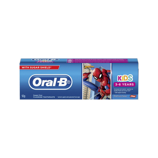 Oral B Kids Blue Toothpaste 3+ Years Spiderman fluoride Healthy Strong Teeth Best authentic imported Australia premium dentalcare baby shop children price in bd