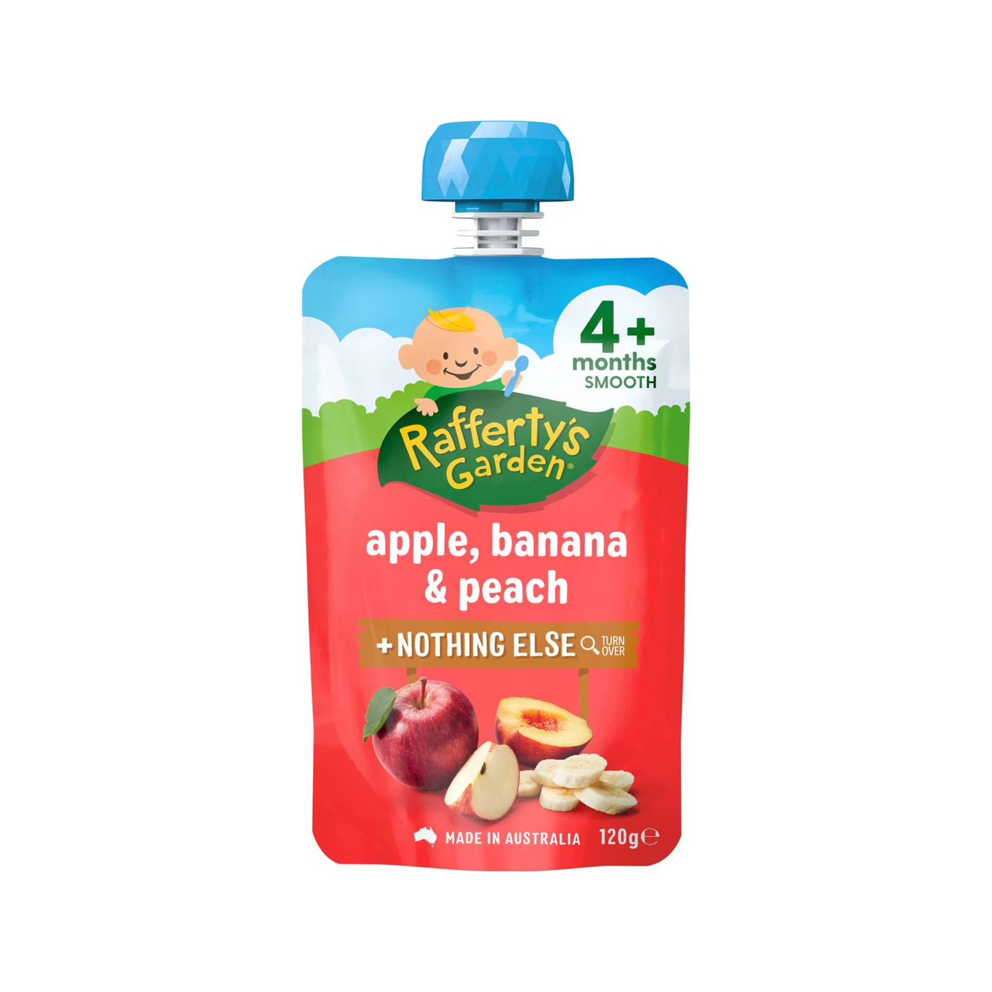 Rafferty's Garden Apple Banana Peach Baby Food Pouch 4+ fruits vegetable Best import Australia authentic premium kids snack healthy discount cheap price in BD