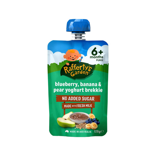 Rafferty's Garden Blueberry Banana Pear Yoghurt Brekkie Baby Food Pouch fruits vegetable import Australia authentic premium kids snack discount low price in BD