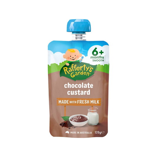 Rafferty's Garden Chocolate Custard Baby Food Pouch Months fruit vegetable Best import Australia authentic premium kids snack healthy discount cheap price in BD