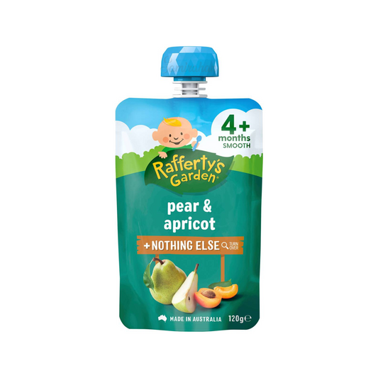 Rafferty's Garden Pear Apricot Baby Food Pouch 4+ months fruits vegetable Best import Australia authentic premium kids snack healthy discount cheap price in BD
