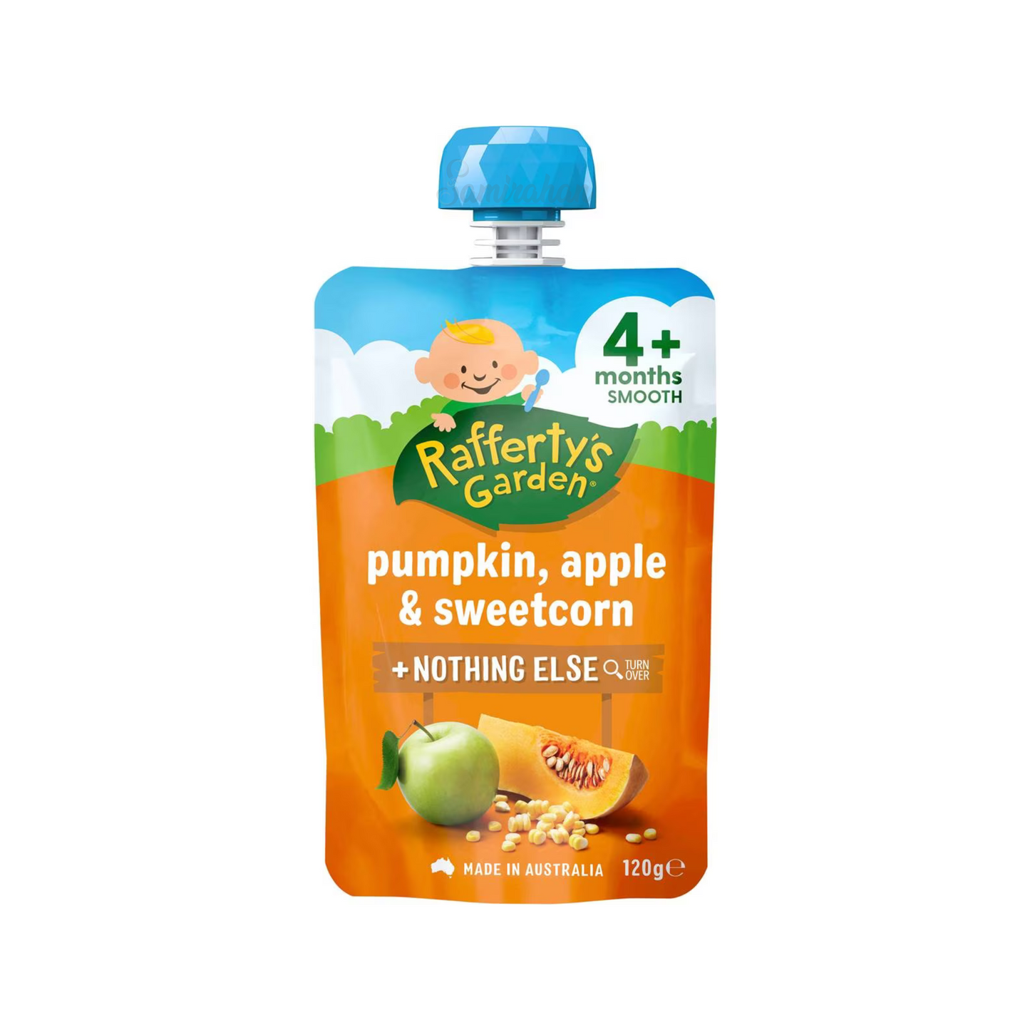 Rafferty's Garden Pumpkin Apple Sweetcorn Baby Food Pouch fruits vegetable Best import Australia authentic premium kids snack healthy discount cheap price in BD