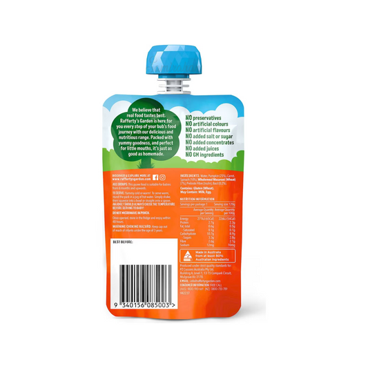 Rafferty Garden Pumpkin Spinach Pasta Bake Baby Food Pouch fruit vegetable Best import Australia authentic premium kid snack healthy discount cheap price in BD