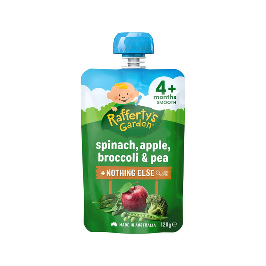 Rafferty's Garden Spinach Apple Broccoli Pea Baby Food Pouch fruit vegetable Best import Australia authentic premium kid snack healthy discount low price in BD