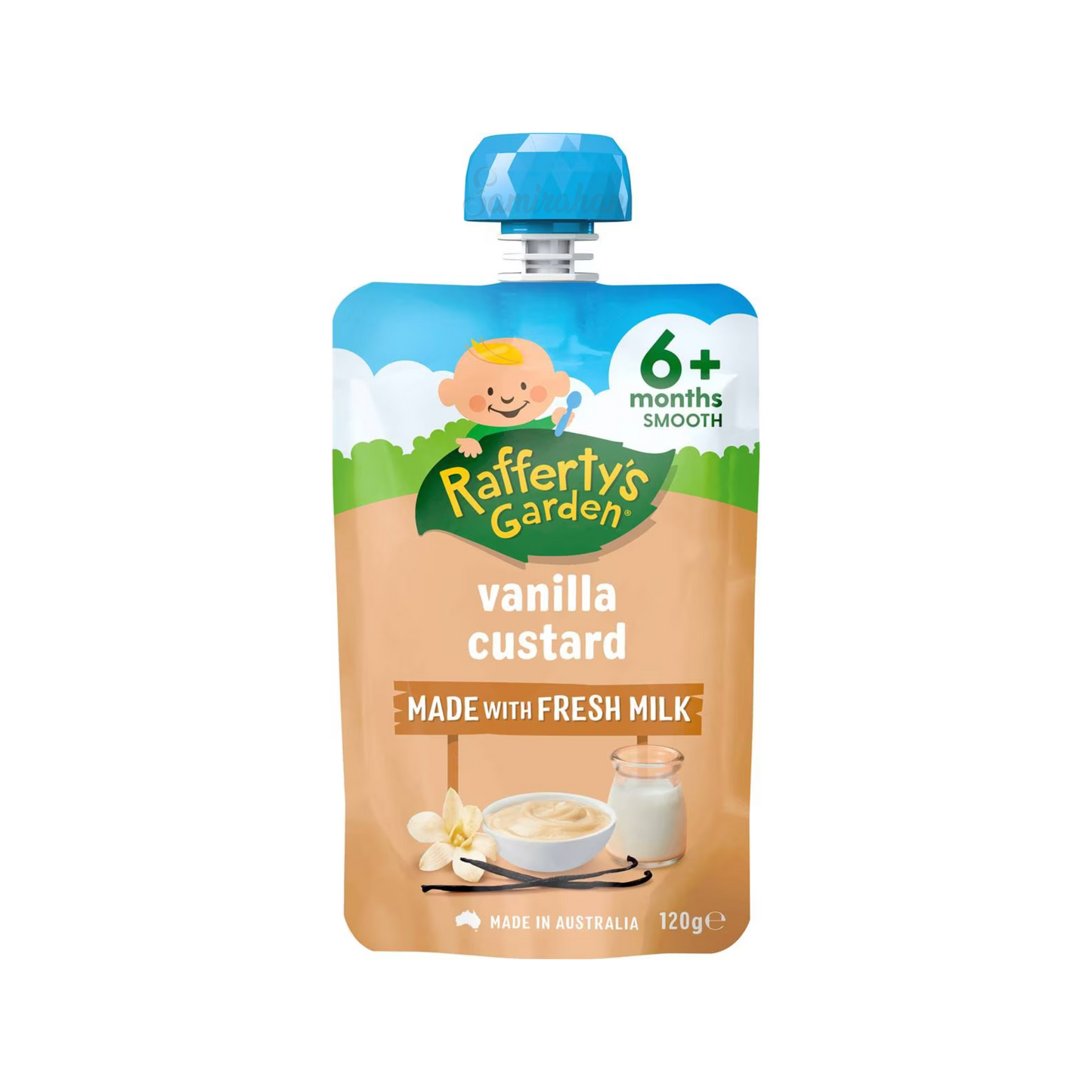 Rafferty's Garden Vanilla Custard Baby Food Pouch fruits vegetable Best import Australia authentic premium kids shop snack healthy discount cheap price in BD