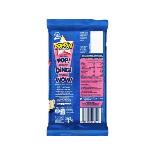 Poppin Sweet Salty Microwave Popcorn kernels Australian Grain tasty snack family Best imported genuine authentic organic food healthy premium low price in bd