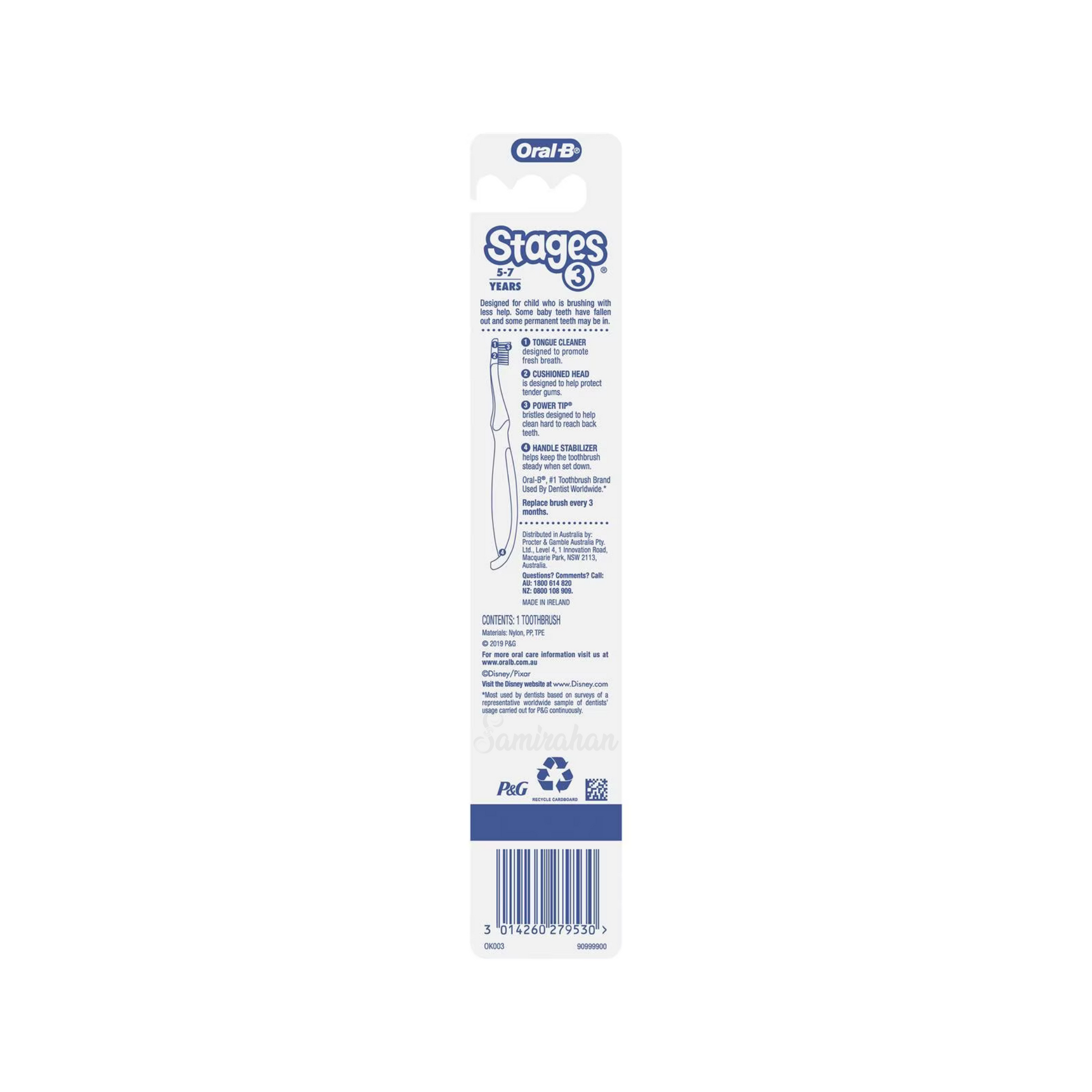 Oral B Stages 3 Manual Kids Toothbrush 5-7 Years Disney brushing baby teeth fallen Best original imported Australian premium dentalcare health cheap price in BD