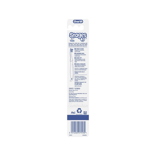 Oral B Stages 3 Manual Kids Toothbrush 5-7 Years Disney brushing baby teeth fallen Best original imported Australian premium dentalcare health cheap price in BD