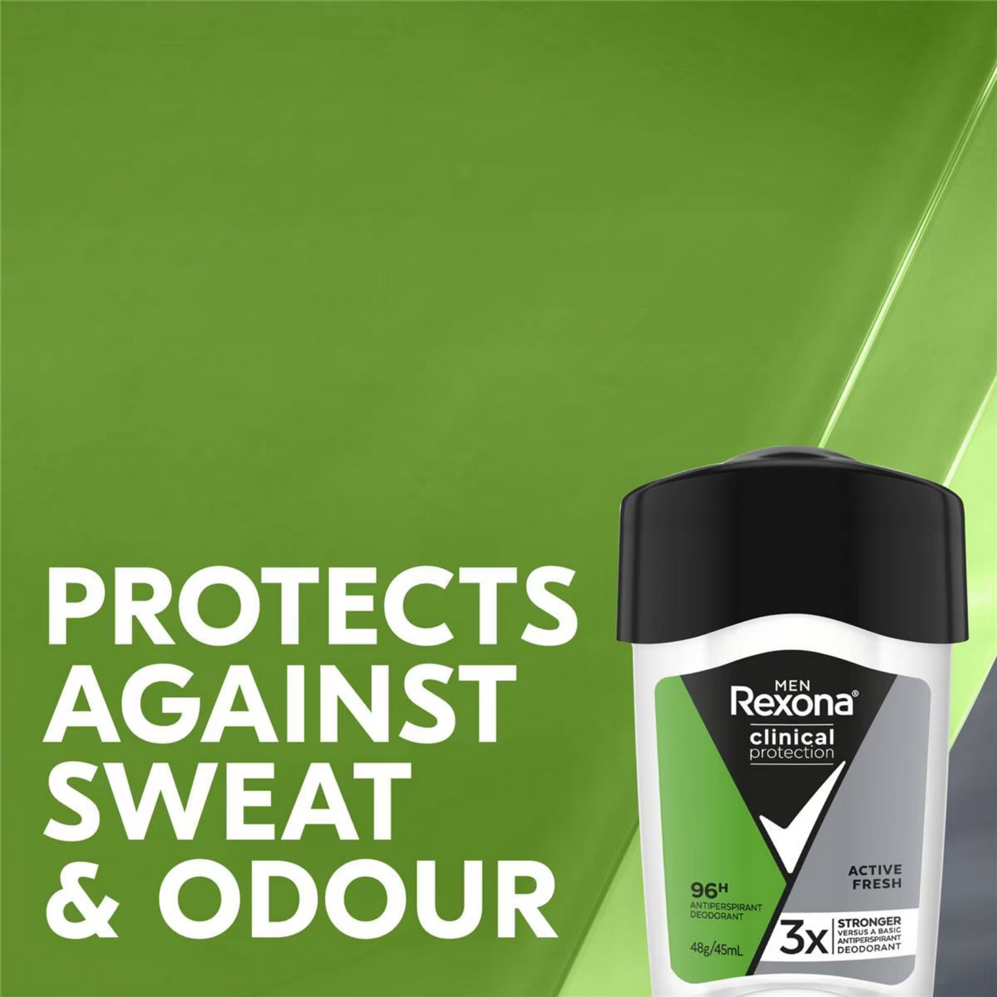 Rexona Clinical Protection Deodorant For Men - Active Fresh offers 3x more sweat protection than a basic antiperspirant deodorant, with a fresh, masculine scent. Best imported foreign Australian authentic original genuine real premium quality luxury brand cheap fragrance price in Dhaka Chittagong Bangladesh.