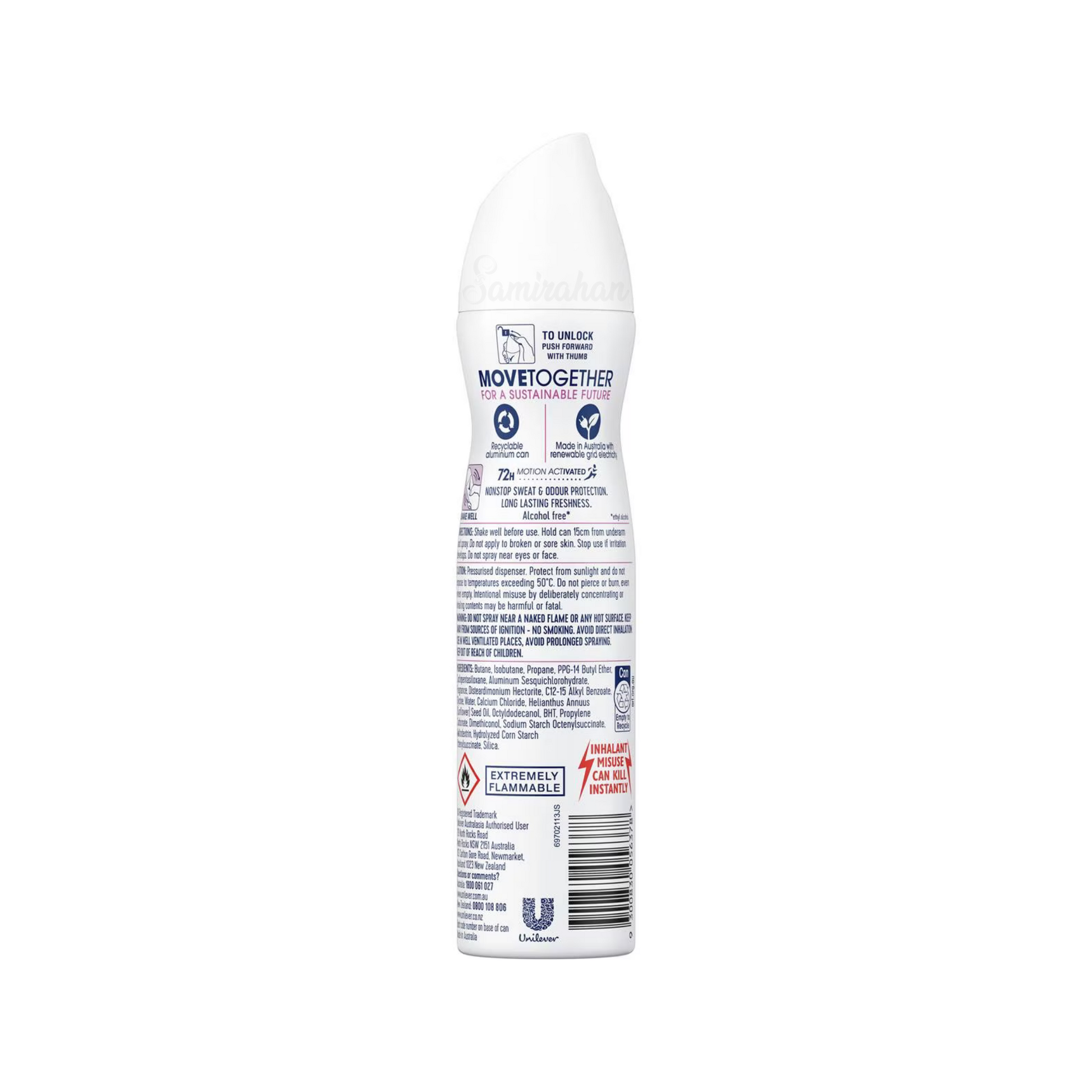 Rexona Advanced Protection Deodorant Women Invisible Dry Energy sweat odor dry daily 48 hours white marks Best safe authentic import Australia low price in bd