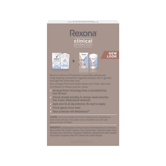 Rexona Clinical Protection Deodorant Cream women shower Energy sweat odor dry daily 48 hours white marks Best safe authentic import Australia low price in bd