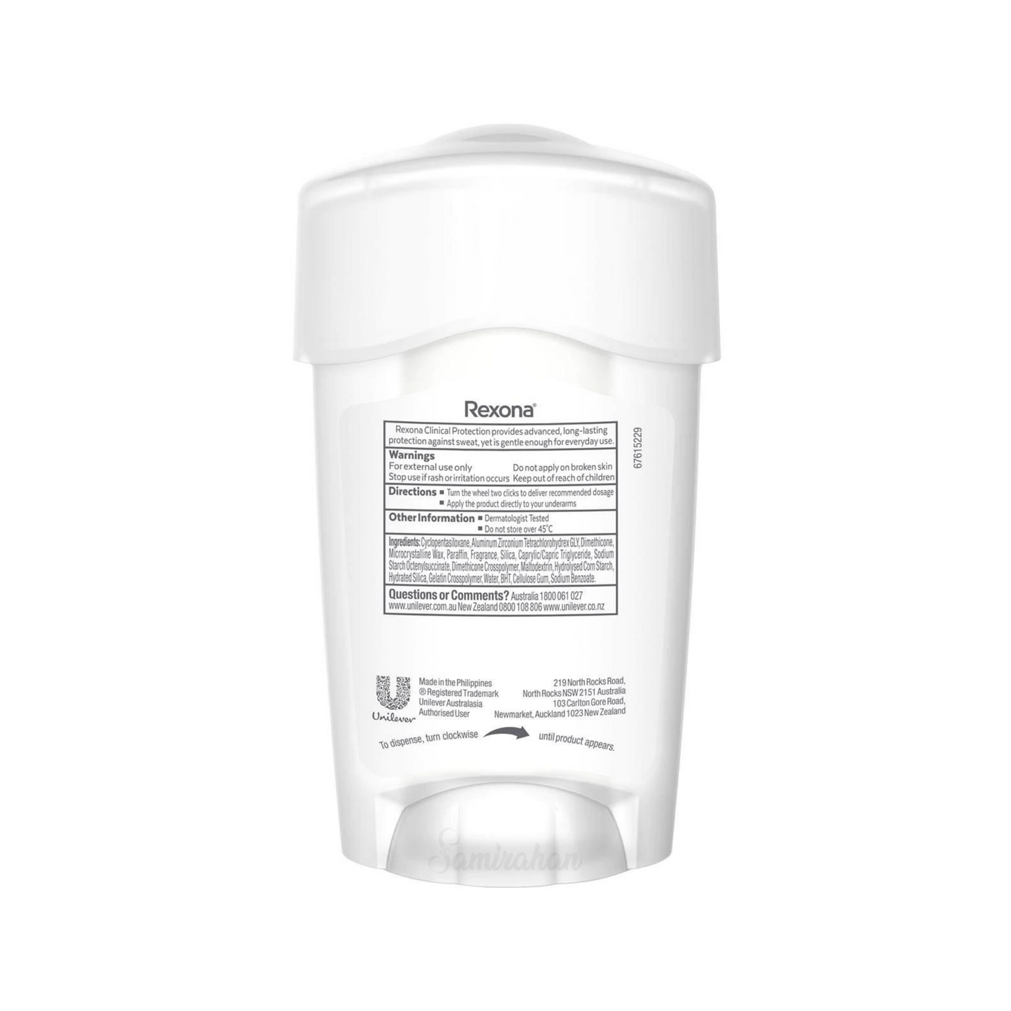 Rexona Clinical Protection Deodorant Cream For women - shower clean offers 3x more sweat protection than a basic antiperspirant deodorant, with a fresh, masculine scent. Best imported foreign Australian authentic original genuine real premium quality luxury brand cheap fragrance price in Dhaka Chittagong Bangladesh.