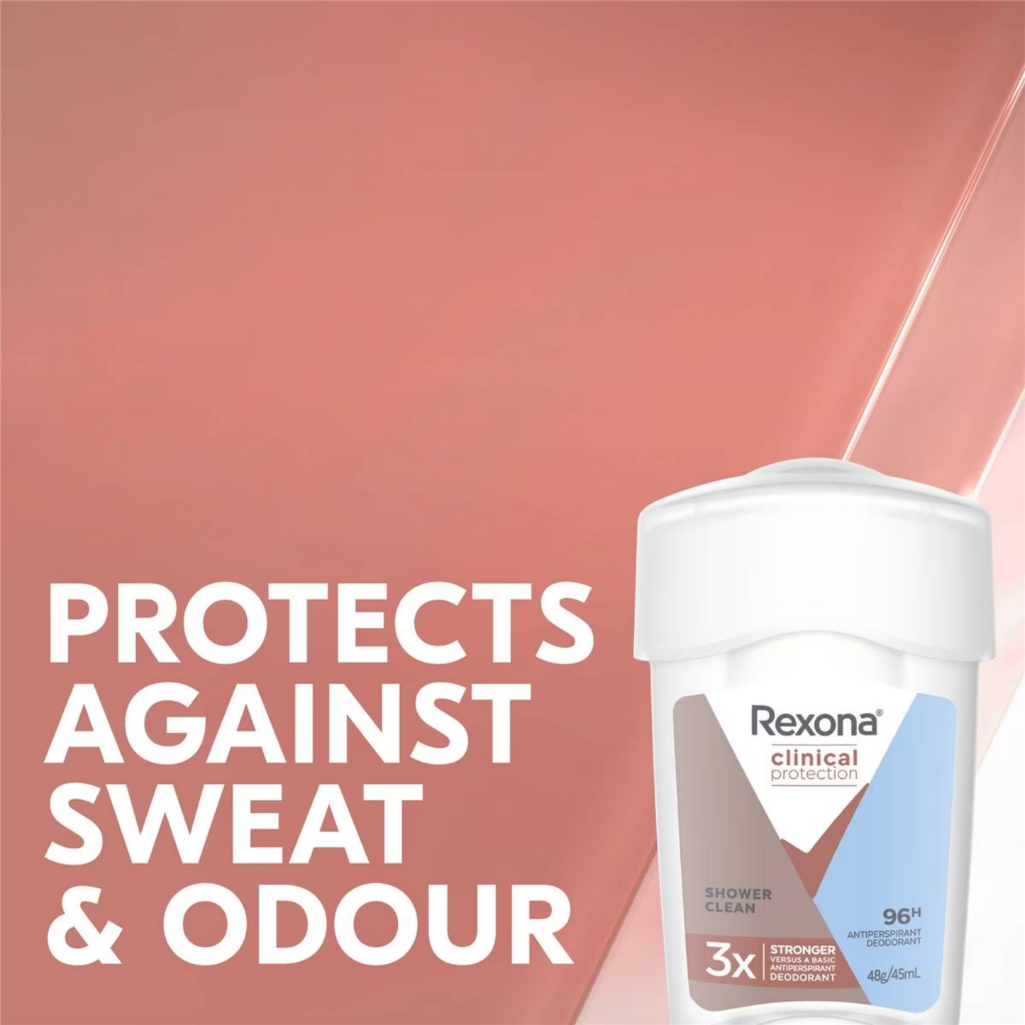 Rexona Clinical Protection Deodorant Cream For women - shower clean offers 3x more sweat protection than a basic antiperspirant deodorant, with a fresh, masculine scent. Best imported foreign Australian authentic original genuine real premium quality luxury brand cheap fragrance price in Dhaka Chittagong Bangladesh.
