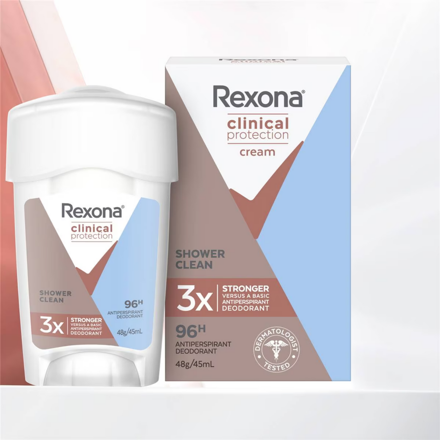 Rexona Clinical Protection Deodorant Cream For women - shower clean offers 3x more sweat protection than a basic antiperspirant deodorant, with a fresh, masculine scent. Best imported foreign Australian authentic original genuine real premium quality luxury brand cheap fragrance price in Dhaka Chittagong Bangladesh.