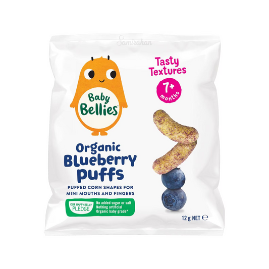Baby Bellies Organic Blueberry Puffs are puffed corn sugar salt Halal Best imported Australia yummy baby food authentic child snack healthy cheap price in bd