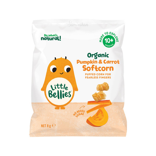 Baby Bellies Organic Pumpkin & Carrot Softcorn puff corn sugar salt Halal Best import Australia yummy baby food authentic child snack healthy cheap price in bd