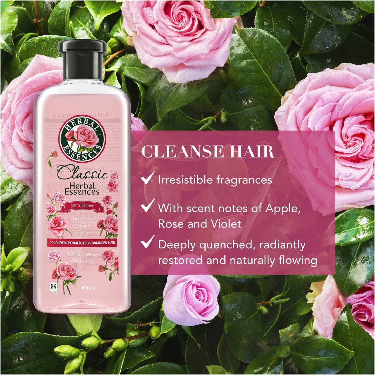 Herbal Essences Classic Rosehip shampoo scent scent nature dry damage hair frizz straight silky Best authentic dandruff free Shine dry nourished low price in BD
