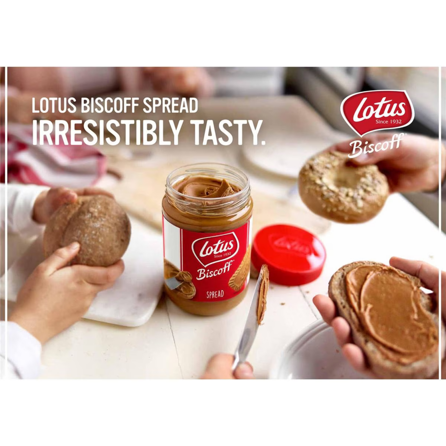 Lotus Biscoff Spread brings you the great taste of the famous Lotus Biscoff biscuits in an jar. Halal certified. Best imported foreign real genuine authentic Belgium Aussie snack biskut breakfast toast bread healthy peanut butter premium quality bakery snacks cheap price in Dhaka Bangladesh.
