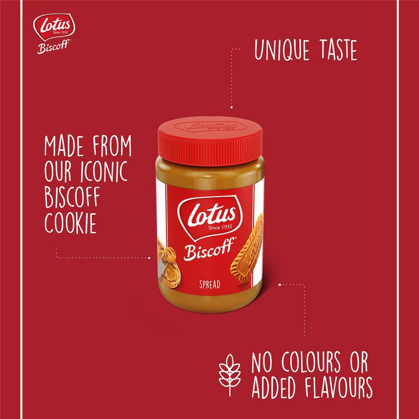 Lotus Biscoff Spread brings you the great taste of the famous Lotus Biscoff biscuits in an jar. Halal certified. Best imported foreign real genuine authentic Belgium Aussie snack biskut breakfast toast bread healthy peanut butter premium quality bakery snacks cheap price in Dhaka Bangladesh.