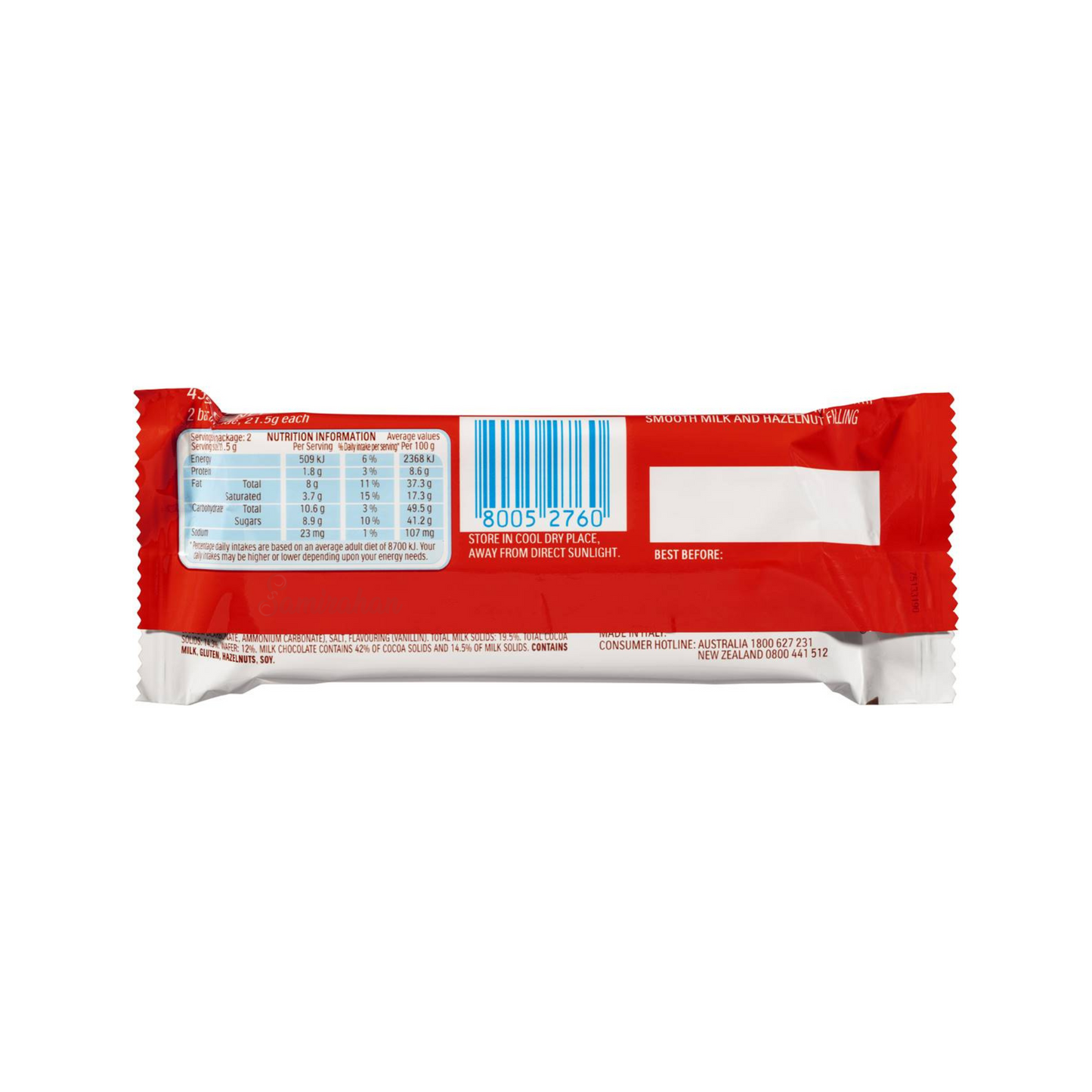 Kinder Bueno Milk Chocolate Bar Single crispy wafer hazelnut cream Halal Best imported Australian authentic sweets gift candy snack choco low price in Dhaka