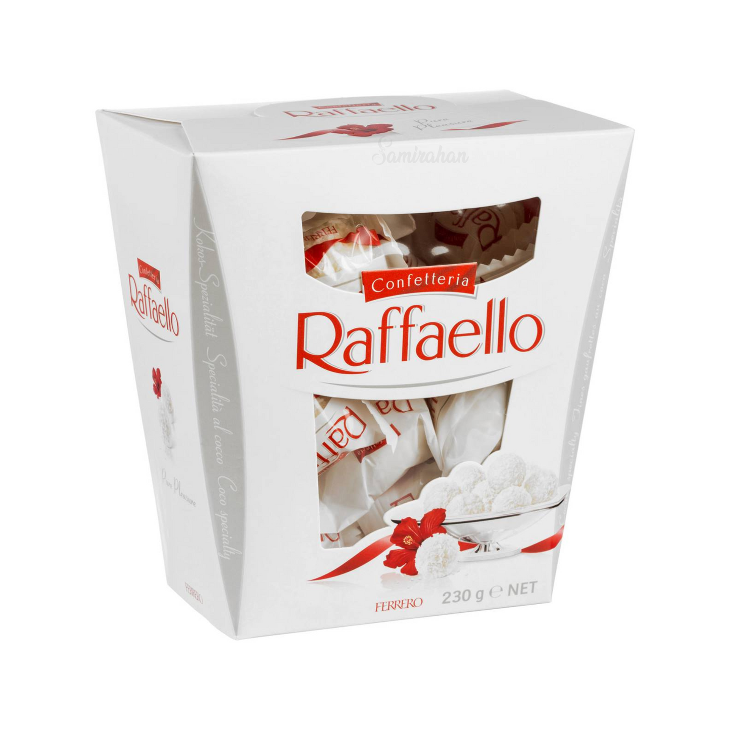 Raffaello Gift Box Ballotin is a precious heart of white almond enveloped in a delicious creamy filling, all enclosed in a crispy wafer shell scattered with fragrant coconut flakes. Best imported foreign Australian Aussie genuine authentic premium sweets gift idea candy real snack cheap price in Dhaka Bangladesh.