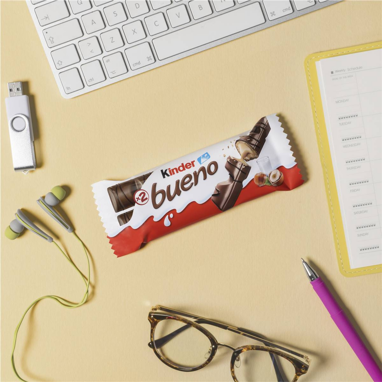 Kinder Bueno Milk Chocolate Bar Single crispy wafer hazelnut cream Halal Best imported Australian authentic sweets gift candy snack choco low price in Dhaka