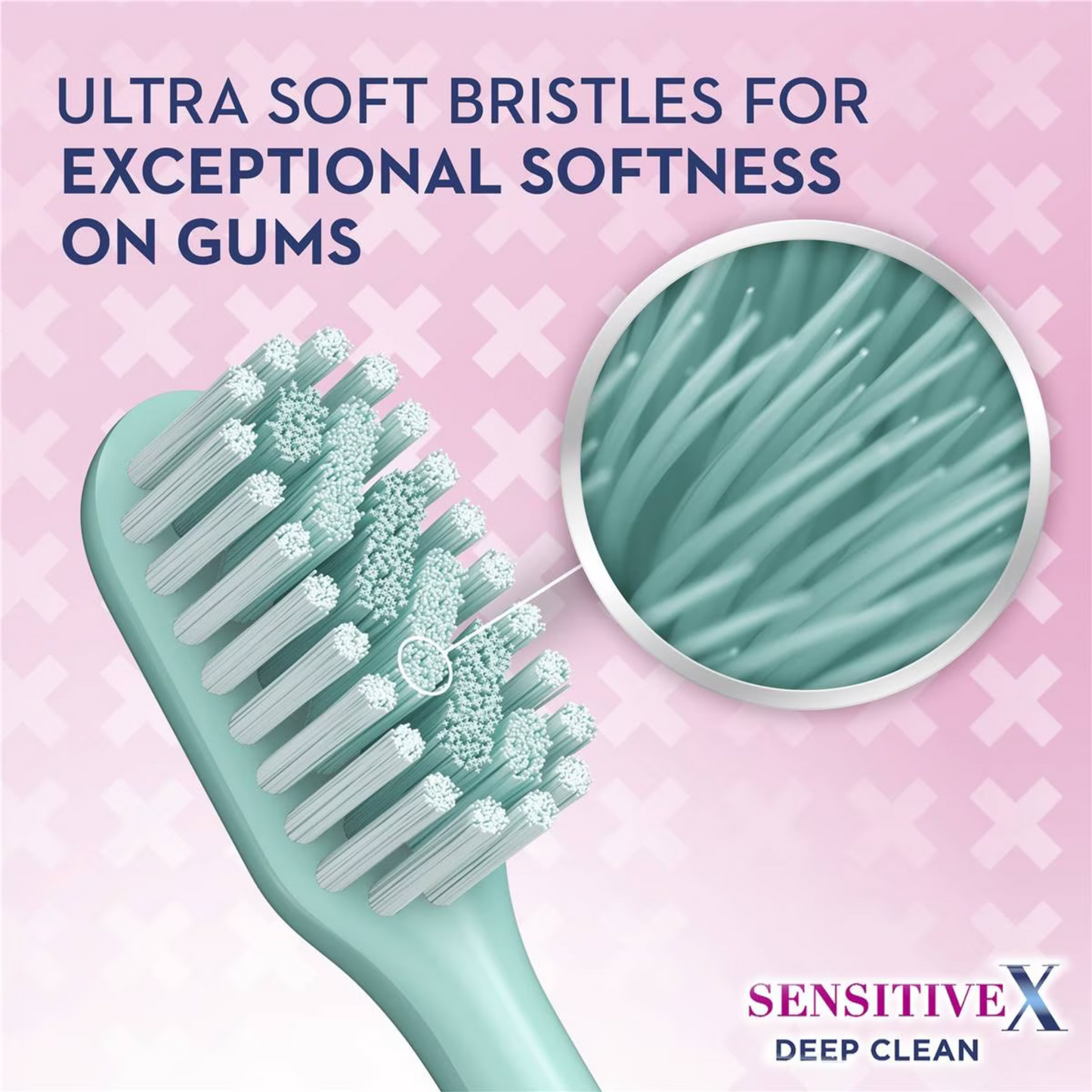 Oral B SensitiveX Deep Clean Toothbrush removes plaque in-between teeth. It has ULTRA SOFT bristles on edges for exceptional softness on gums. Best genuine authentic real imported foreign Australian premium quality adult dental health tooth brush brushing gum healthy cheap price in Dhaka Chittagong Bangladesh.